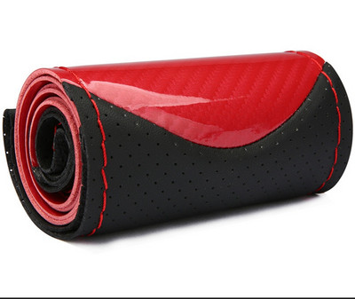 DIY Navlake za volan od 38 cm Mekana kožna pletenica na volanu automobila s iglom i koncem Dodaci za unutrašnjost