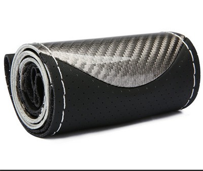 DIY Navlake za volan od 38 cm Mekana kožna pletenica na volanu automobila s iglom i koncem Dodaci za unutrašnjost