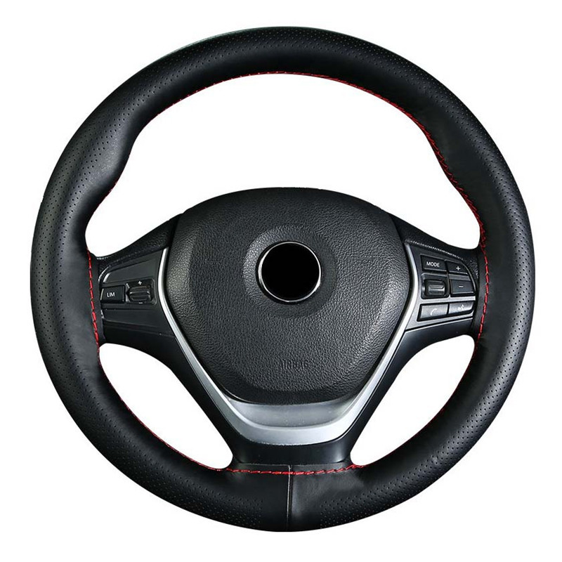 Autó kormánykerék burkolatok fonott barkács 38 cm puha műbőr autóhuzatok tűvel és cérnával autó tartozékok