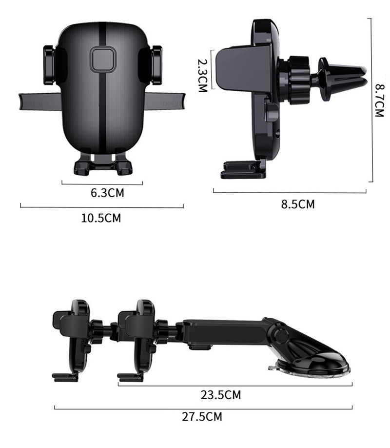 Műszerfal autós telefontartó állvány Autótelefon tartó klip Tartozékok Jeep Renegade Compass Patriot Liberty Wrangler Cherokee-hoz