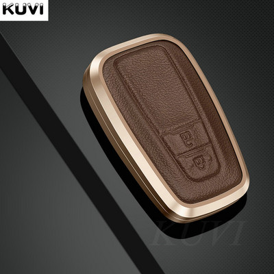Aliuminio lydinio odinis automobilio rakto dėklo dangtelis skirtas Toyota CHR C-HR Prado Prius Camry Corolla RAV4 2017 2018 2019 Priedai