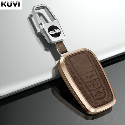 Aliuminio lydinio odinis automobilio rakto dėklo dangtelis skirtas Toyota CHR C-HR Prado Prius Camry Corolla RAV4 2017 2018 2019 Priedai