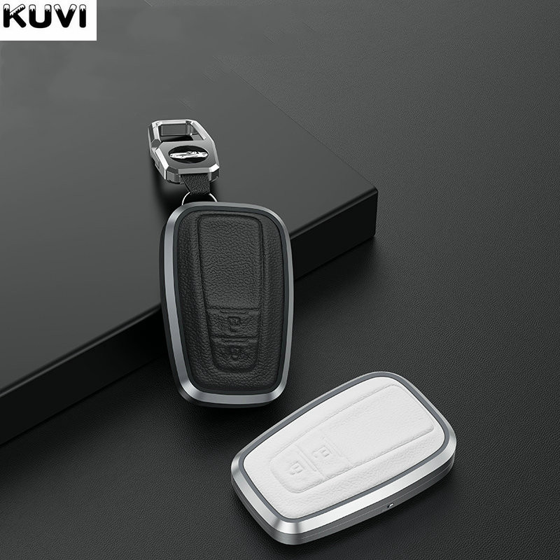Aliuminio lydinio odinis automobilio rakto dėklo dangtelis skirtas Toyota CHR C-HR Prado Prius Camry Corolla RAV4 2017 2018 2019 Priedai