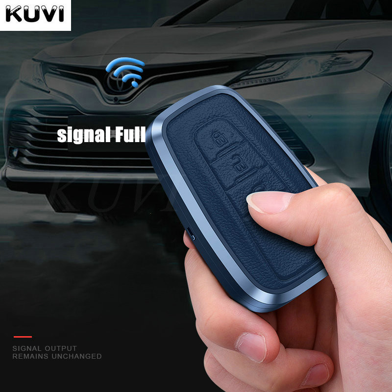 Aliuminio lydinio odinis automobilio rakto dėklo dangtelis skirtas Toyota CHR C-HR Prado Prius Camry Corolla RAV4 2017 2018 2019 Priedai