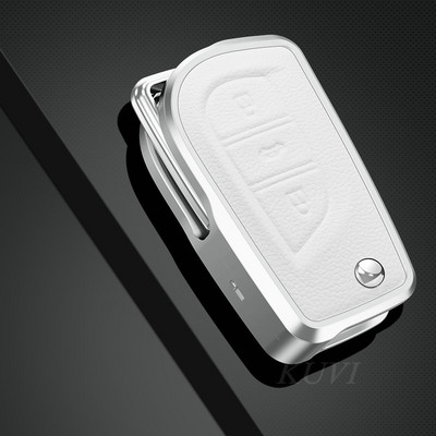 Lengvojo lydinio odinis 3 mygtukų automobilio raktų dėklas, skirtas Toyota Auris Corolla Avensis Verso Yaris Aygo Scion TC IM 2015 2016 Camry RAV4