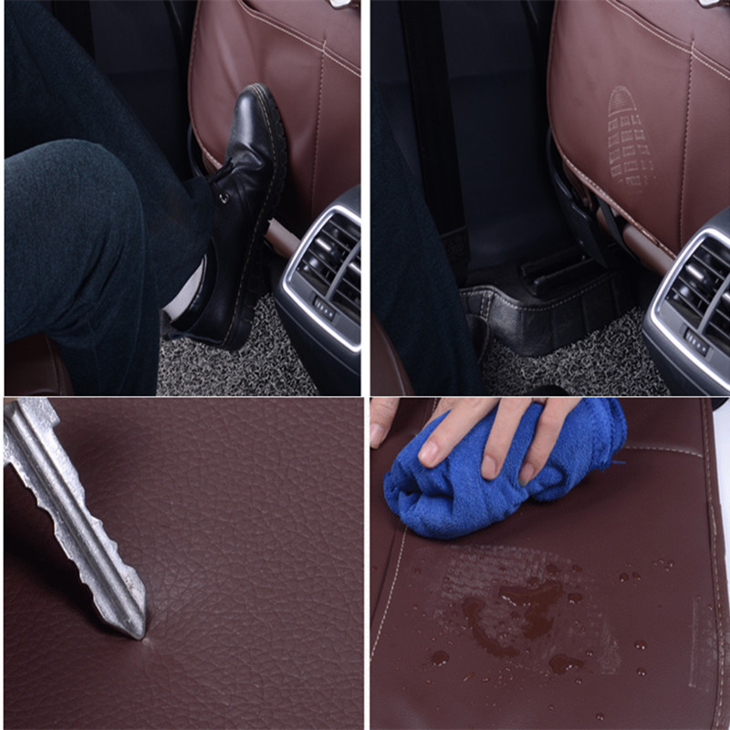 Auto Supplies Car Δερμάτινη πλάτη καθίσματος Πτυσσόμενο κουτί αποθήκευσης Εργαλεία πολλαπλών χρήσεων Organizer Φορητές τσάντες αποθήκευσης αυτοκινήτου Μαύρο μπεζ καφέ