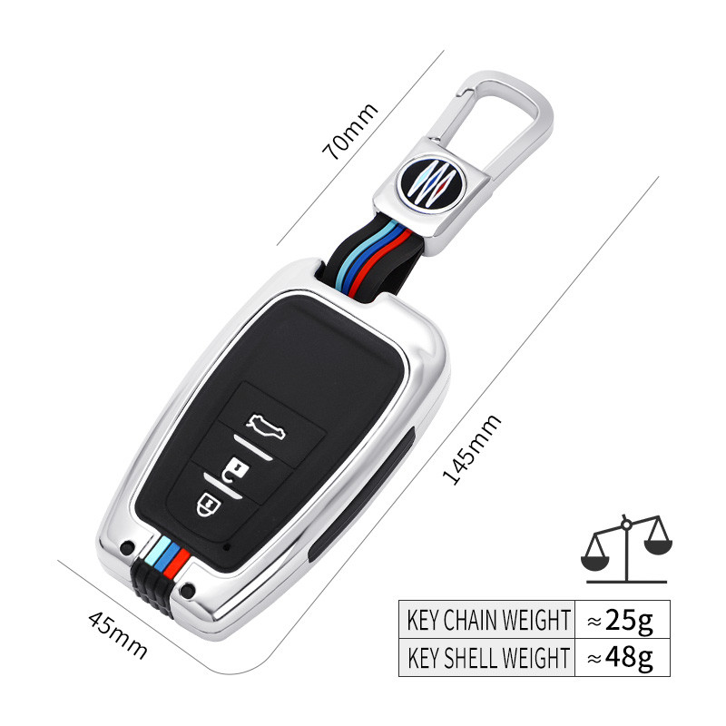 Κάλυμμα θήκης κλειδιού αυτοκινήτου από γαλβανισμένο κράμα για Toyota Prius Camry Corolla C-HR CHR RAV4 Prado 2018 Αξεσουάρ Καλύμματα μπρελόκ
