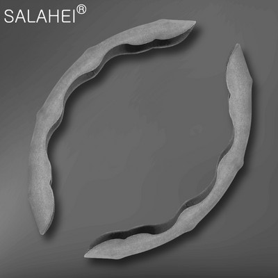 2τμχ Δερμάτινο σουέτ Κάλυμμα Τιμονιού Αυτοκινήτου Αναπνεύσιμο Αντιολισθητικό Κατάλληλο 37-38cm Auto Universal Διακόσμηση Αξεσουάρ