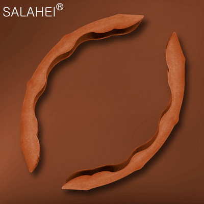 2τμχ Δερμάτινο σουέτ Κάλυμμα Τιμονιού Αυτοκινήτου Αναπνεύσιμο Αντιολισθητικό Κατάλληλο 37-38cm Auto Universal Διακόσμηση Αξεσουάρ