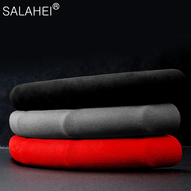 2τμχ Δερμάτινο σουέτ Κάλυμμα Τιμονιού Αυτοκινήτου Αναπνεύσιμο Αντιολισθητικό Κατάλληλο 37-38cm Auto Universal Διακόσμηση Αξεσουάρ