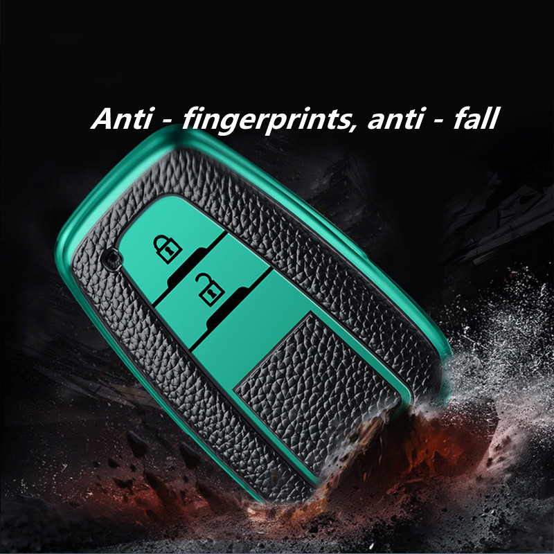 Δερμάτινο + Tpu Κάλυμμα θήκης κλειδιού αυτοκινήτου για Toyota Prius Camry Corolla C-HR CHR RAV4 Prado 2018 Αξεσουάρ Καλύμματα μπρελόκ