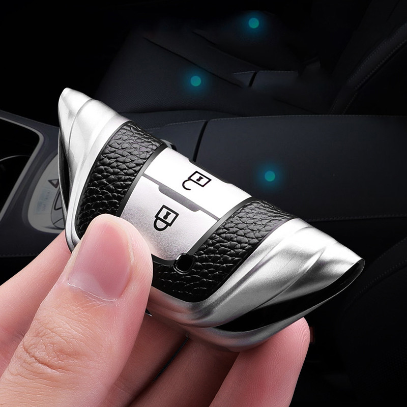 Δερμάτινο + Tpu Κάλυμμα θήκης κλειδιού αυτοκινήτου για Toyota Prius Camry Corolla C-HR CHR RAV4 Prado 2018 Αξεσουάρ Καλύμματα μπρελόκ