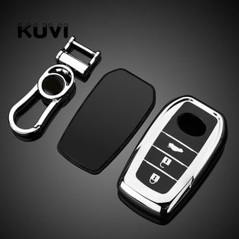 Цветен TPU калъф за дистанционен ключ за кола, капак Fob за Toyota Corolla RAV4 Auris Crown Camry Prius CHR Prado Crown Land Cruiser 200 Aygo