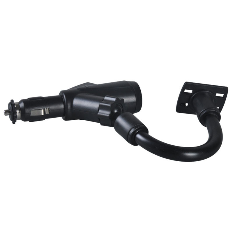 3 az 1-ben autós szivargyújtós, szabadon forgatható telefontartó kettős USB-porttal