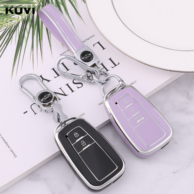 Fashion TPU Car Remote Key Case Shell Fob για Toyota Corolla Prius Camry CHR C-HR RAV4 Altis Land Cruiser Prado Keyless