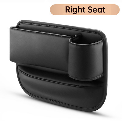 Scaune auto din piele PU Geantă de depozitare a golului Consolă automată Scaun lateral Cutie de depozitare a crăpăturilor Umplere a golului cu fantă cu suport pentru sticle