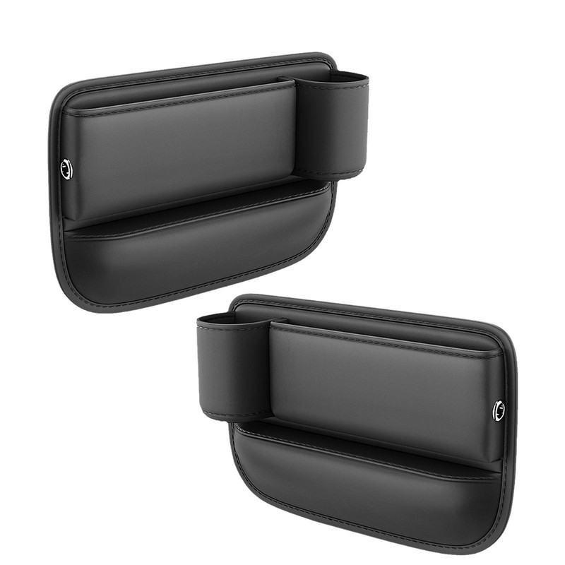 Scaune auto din piele PU Geantă de depozitare a golului Consolă automată Scaun lateral Cutie de depozitare a crăpăturilor Umplere a golului cu fantă cu suport pentru sticle