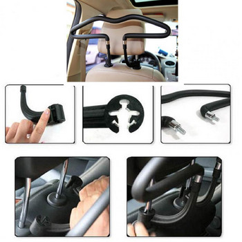 Автомобилна стойка за дрехи Издръжлива многофункционална седалка за кола от неръждаема стомана Облегалка за глава Закачалка за дрехи Автомобилни аксесоари Консумативи за пътуване