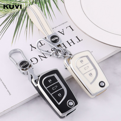 TPU automašīnas tālvadības pults atslēgas vāciņa korpuss, kas paredzēts Toyota Auris Corolla Avensis Verso Yaris Aygo Scion TC IM Camry RAV4 Forturner Hilux