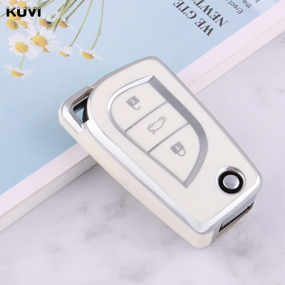 Κάλυμμα κλειδιού τηλεχειριστηρίου αυτοκινήτου TPU Θήκη κέλυφος για Toyota Auris Corolla Avensis Verso Yaris Aygo Scion TC IM Camry RAV4 Forturner Hilux