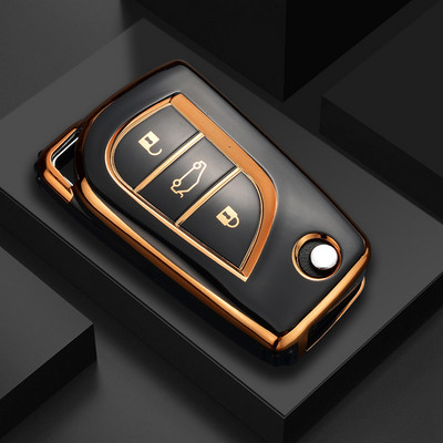 Κάλυμμα κλειδιού τηλεχειριστηρίου αυτοκινήτου TPU Θήκη κέλυφος για Toyota Auris Corolla Avensis Verso Yaris Aygo Scion TC IM Camry RAV4 Forturner Hilux