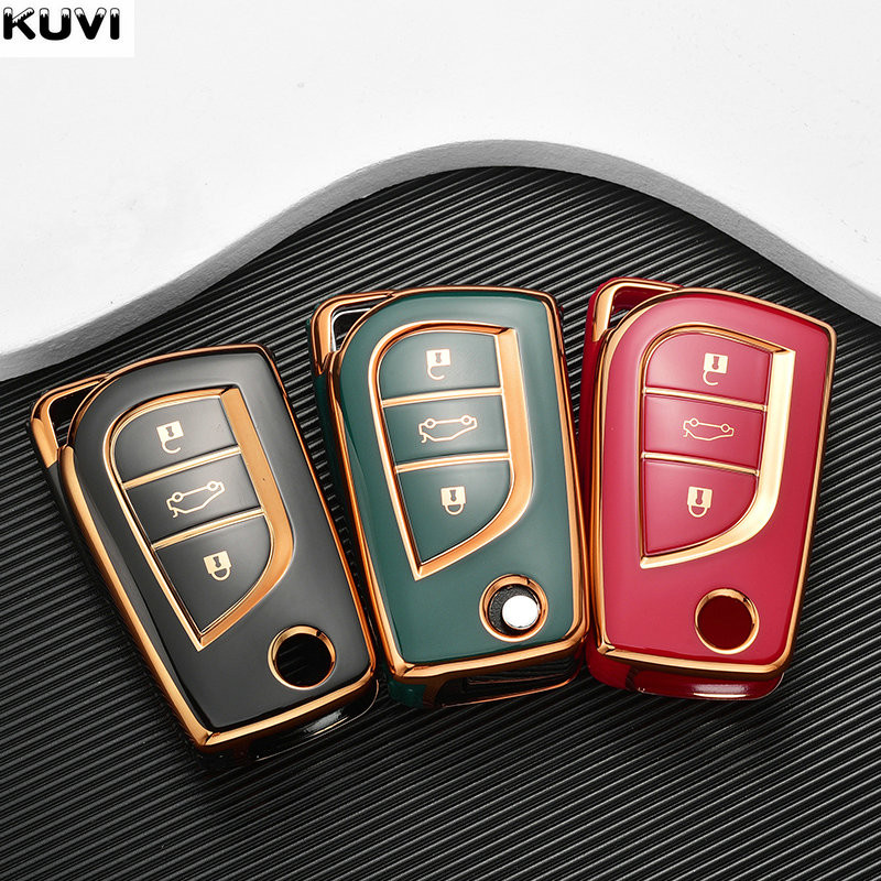 Κάλυμμα κλειδιού τηλεχειριστηρίου αυτοκινήτου TPU Θήκη κέλυφος για Toyota Auris Corolla Avensis Verso Yaris Aygo Scion TC IM Camry RAV4 Forturner Hilux