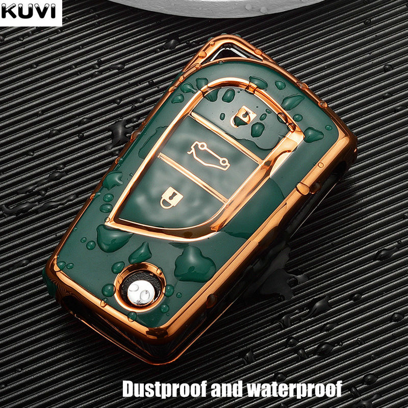 Κάλυμμα κλειδιού τηλεχειριστηρίου αυτοκινήτου TPU Θήκη κέλυφος για Toyota Auris Corolla Avensis Verso Yaris Aygo Scion TC IM Camry RAV4 Forturner Hilux