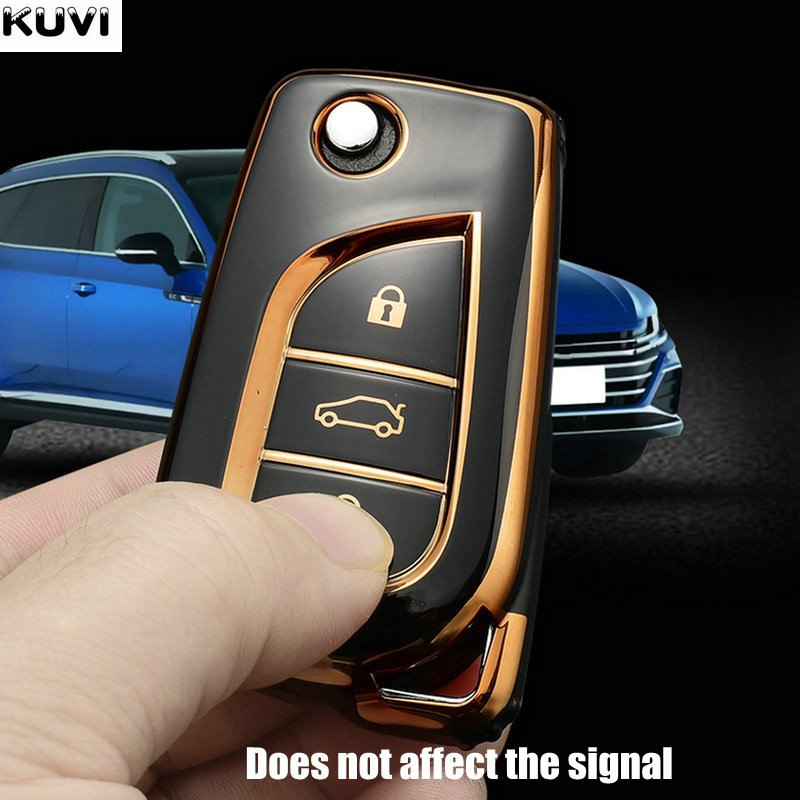 Κάλυμμα κλειδιού τηλεχειριστηρίου αυτοκινήτου TPU Θήκη κέλυφος για Toyota Auris Corolla Avensis Verso Yaris Aygo Scion TC IM Camry RAV4 Forturner Hilux