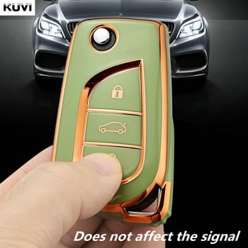 Покритие TPU Калъф за ключове за кола Cover Shell Fob за Toyota Hilux Yaris RAV4 Corolla Avensis Aygo Verso Scion TC Auris Аксесоари