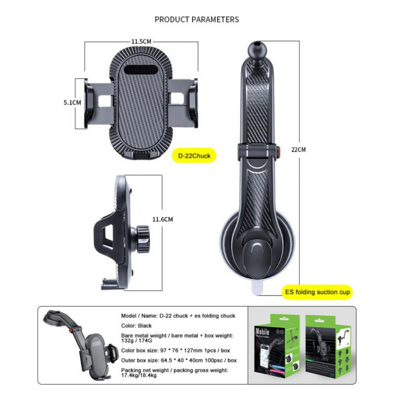 Forgatható szívó autós telefontartó állvány okostelefon-támogatás GPS-beállító telefontartó az autóban iPhone Xiaomihoz