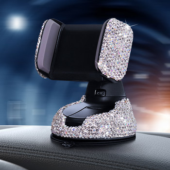 Νέα Universal θήκη κινητού τηλεφώνου Bling για βάση στήριξης αεραγωγού αυτοκινήτου Βάση GPS για iPhone Samsung Pink αξεσουάρ αυτοκινήτου για γυναίκες
