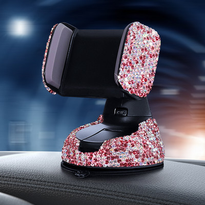 Novi Bling univerzalni držač mobitela za auto, stalak za montiranje na otvor za ventilaciju, GPS držač za iPhone, Samsung, ružičasta oprema za automobile za žene