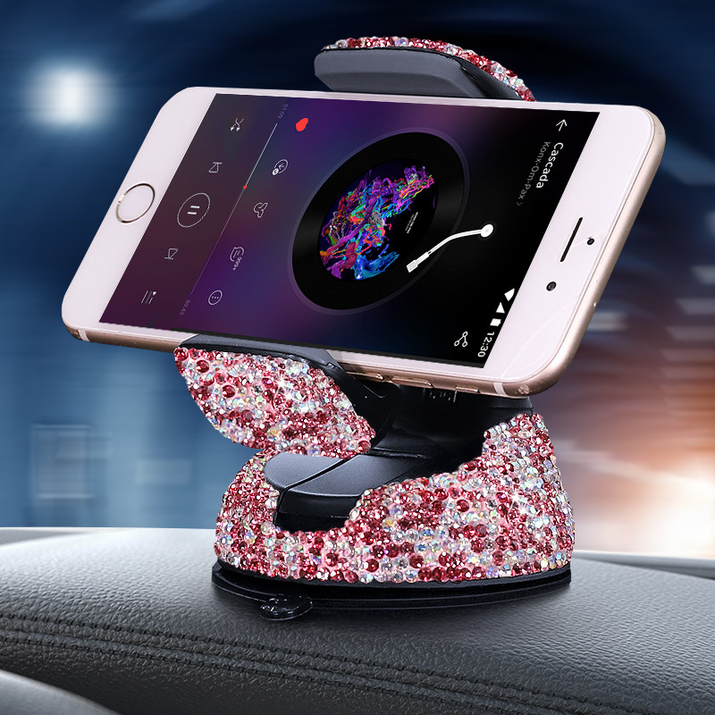 Novi Bling univerzalni držač mobitela za auto, stalak za montiranje na otvor za ventilaciju, GPS držač za iPhone, Samsung, ružičasta oprema za automobile za žene