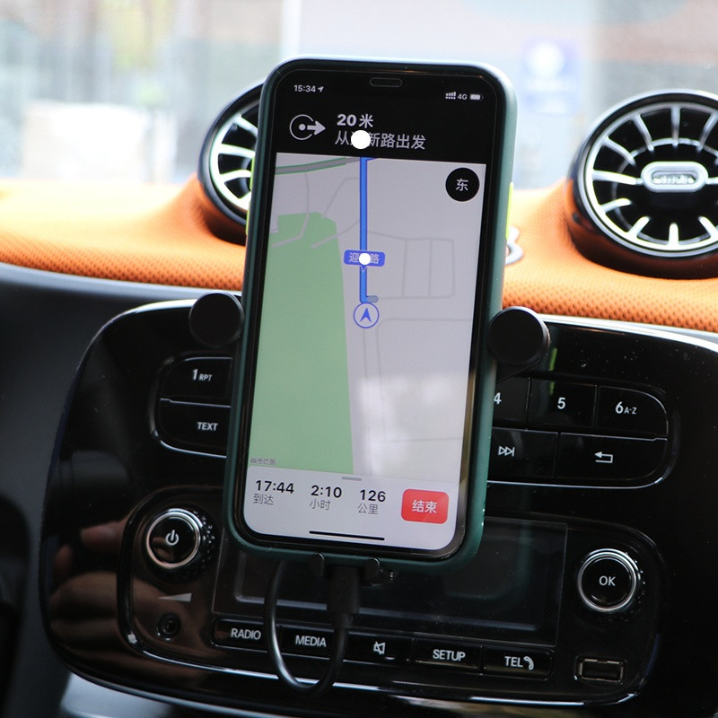 Autó Mobiltelefon tartó Autós navigációs töltés támogatás Mercedes Benz Smart 453 451 450 Forfour Fortwo belső kiegészítőkhöz
