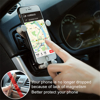 Βάση τηλεφώνου Gravity Car Βάση εξαερισμού Κλιπ Χαμόγελο Προσώπου Βάση κινητής βάσης Υποστήριξη GPS για iPhone 12 Pro Max Xiaomi Samsung