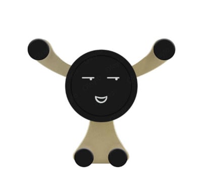 Gravity autós telefontartó légtelenítő klip, mosolygó arcra szerelhető mobil cellás állvány GPS támogatás iPhone 12 Pro Max Xiaomi Samsung telefonhoz