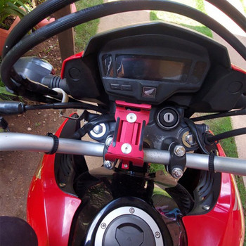 Метален държач за телефон за велосипед за мотоциклет Скоба от алуминиева сплав против приплъзване GPS клип Универсална стойка за телефон за велосипед за всички смартфони
