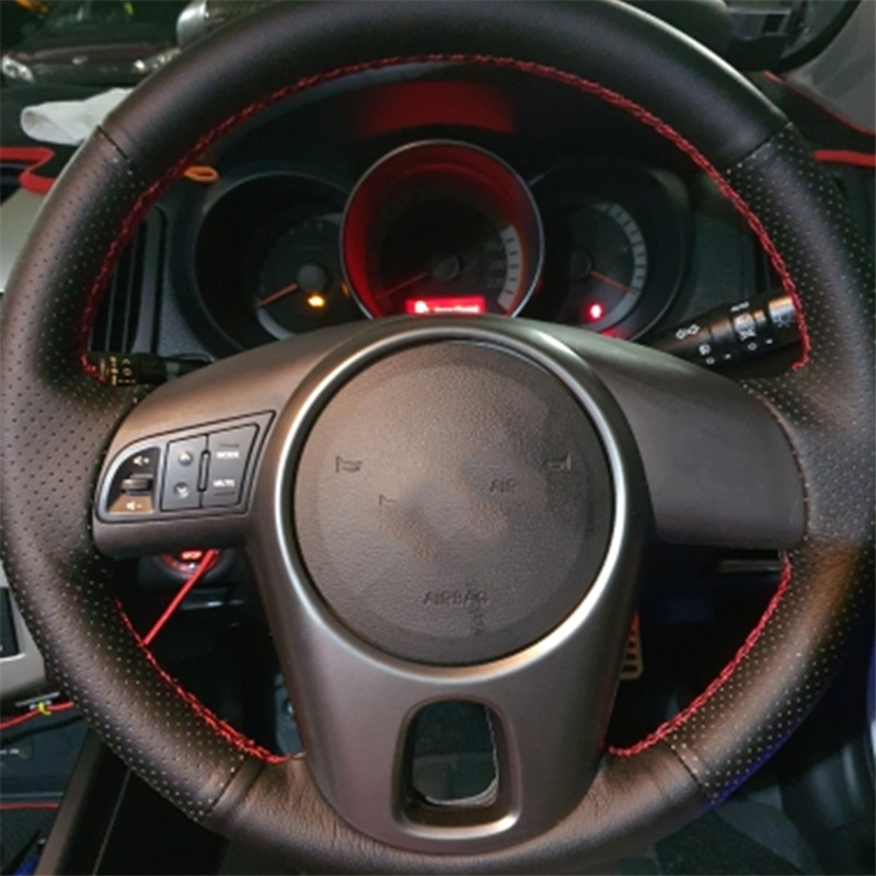 DIY testre szabott fonott burkolat az autó kormánykerékéhez Kia Forte 2009-2014 Soul Kia Rio eredeti kormánykerékhez