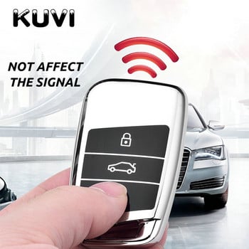 Мек TPU калъф за дистанционен ключ за кола, капак, държач Shell Fob за Volkswagen VW Magotan Passat B8 Golf за Skoda Superb A7 Аксесоари