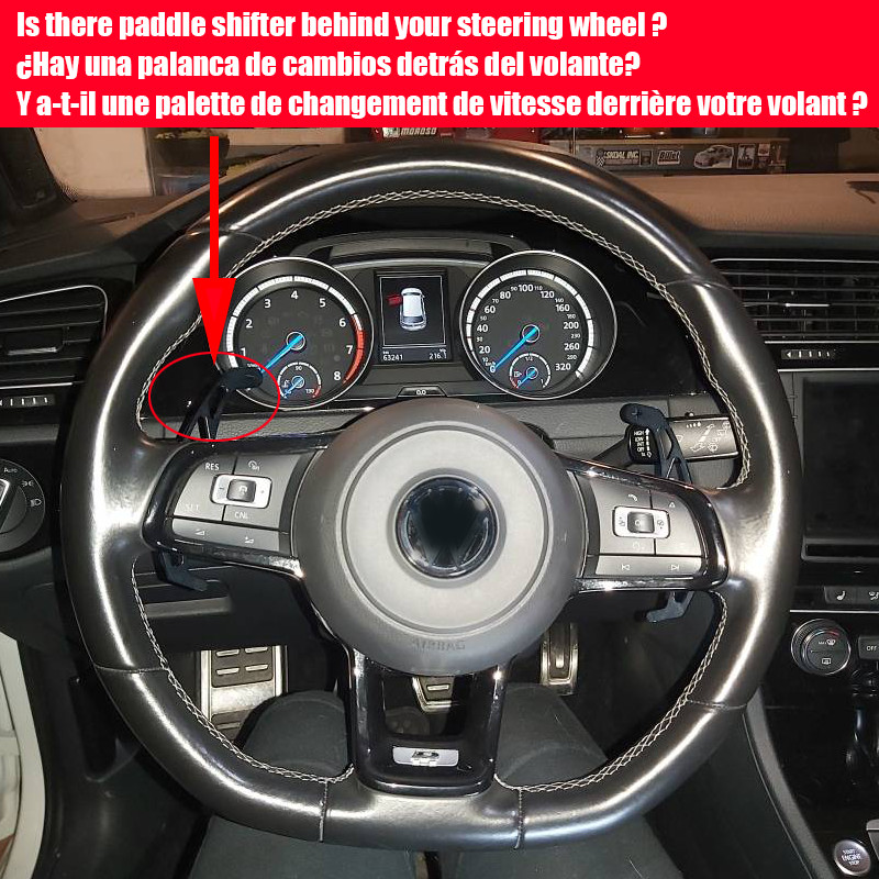 WCaRFun Personalizează husa volan auto din piele intoarsa neagra pentru Volkswagen VW Golf R MK7 Golf 7 GTI VW Polo GTI Scirocco 2015 2016