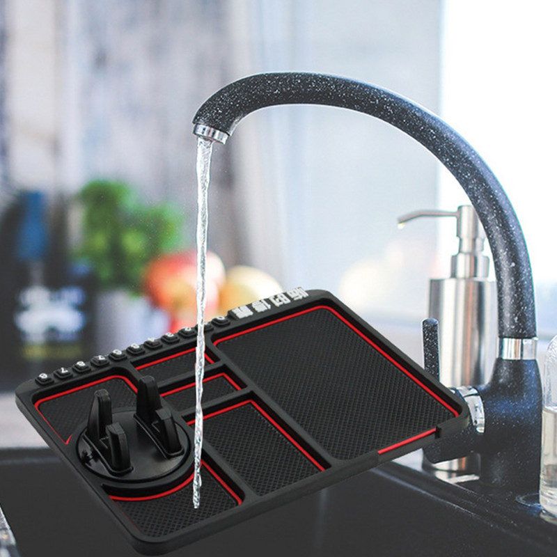 Silikoninis automobilio neslystantis kilimėlis automatinis telefono laikiklis neslystantis lipnus prietaisų skydelis telefono laikiklis stovėjimo numerio kortelės automobilio kilimėlio įtaisas