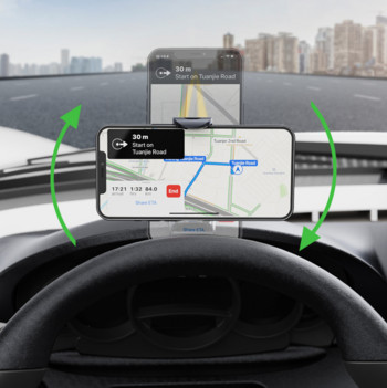 Βάση στήριξης τηλεφώνου ταμπλό αυτοκινήτου γενικής χρήσης Βάση βάσης GPS αυτοκινήτου Περιστρεφόμενη υποστήριξη κινητού τηλεφώνου για Xiaomi Samsung iPhone