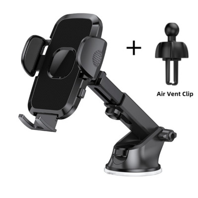 Prietaisų skydelio telefono laikiklis automobiliui【360° plačiausias vaizdas】9 colių lankstus ilgas svirtis, universalus laisvų rankų įrangos priekinio stiklo oro išleidimo angos telefono laikiklis