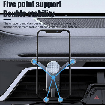 Държач за телефон за кола Gravity Car Holder за Samsung Galaxy Z Fold 3 5G Автомобилен вентилационен отвор Clip Mount Сгъваема стойка за държач за смарт телефон