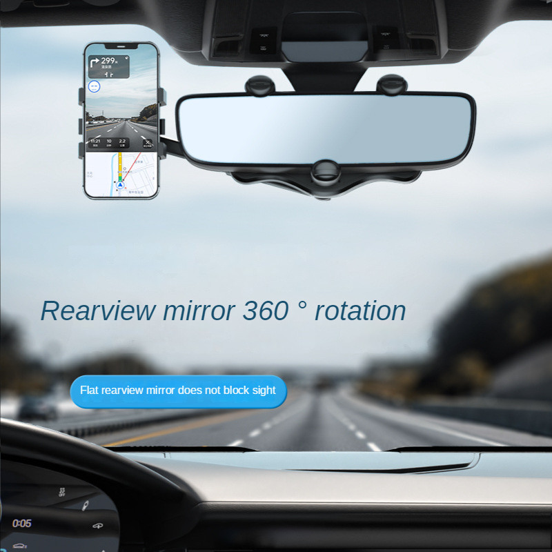 Autós Mobiltelefon tartó Autós visszapillantó tükör tartó AR Navigáció Autós Multifunkcionális 360°-ban forgatható Autótartozékok Belső