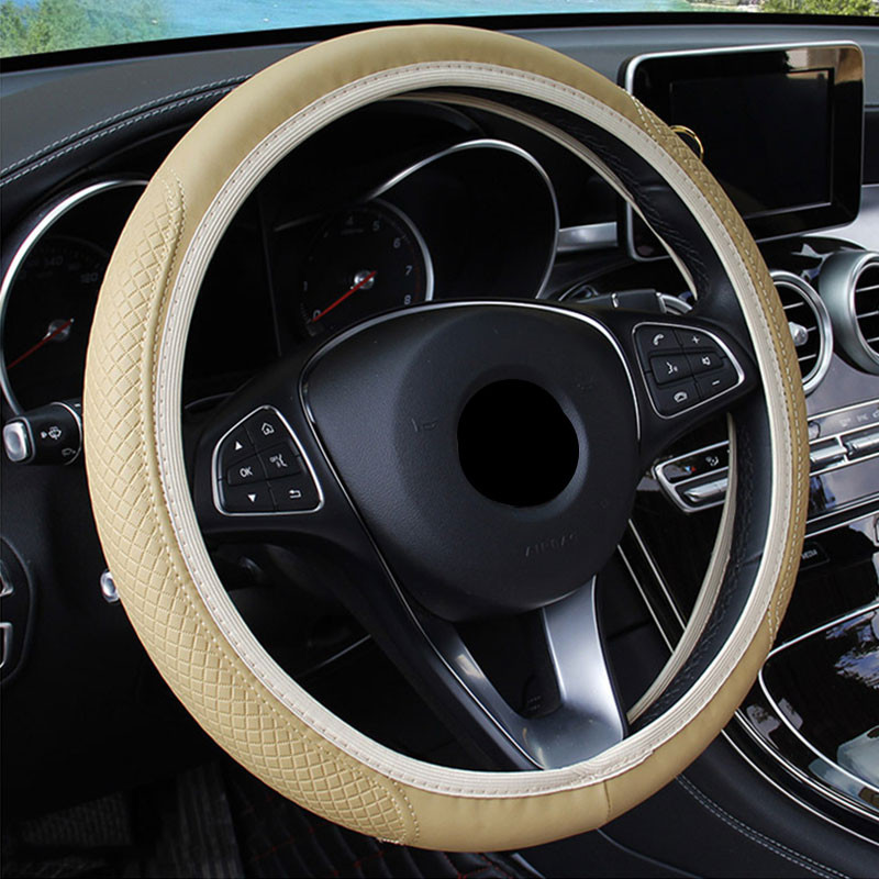 Kormánykerék burkolat fonat a kormánykerék burkolatán Cubre Volante Auto Car Wheel Cover Autótartozékok