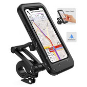 Motociklo dviračio mobiliojo telefono GPS laikiklio dėklo krepšio laikiklis vairo vandeniui atsparus reguliuojamas laikiklis universalus