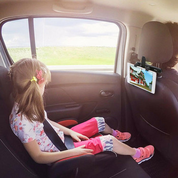 Универсална стойка за облегалка за глава на задната седалка за кола, регулируема задна скоба за възглавница, съвместима за iPad, таблет, телефон, Samsung