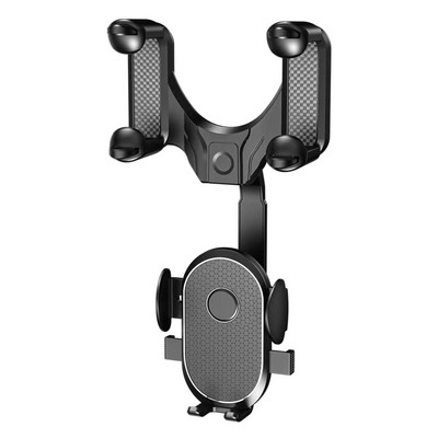 Auto tahavaatepeegli mobiiltelefoni hoidik 360° pööratav mobiiltelefoni kinnitus Universaalne sissetõmmatav tahavaate GPS-i tugiklamber autodele