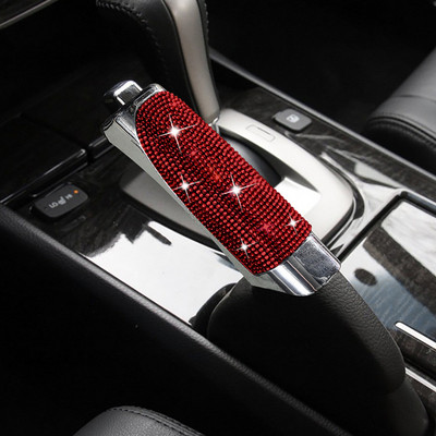 Jauni Luksusa Bling Auto Gears Rokas bremzes Pārsegs Automašīnas Dekorācijas Automašīnas Dimanta Rozā automašīnu Assessoires Interjers Sieviešu meitenēm